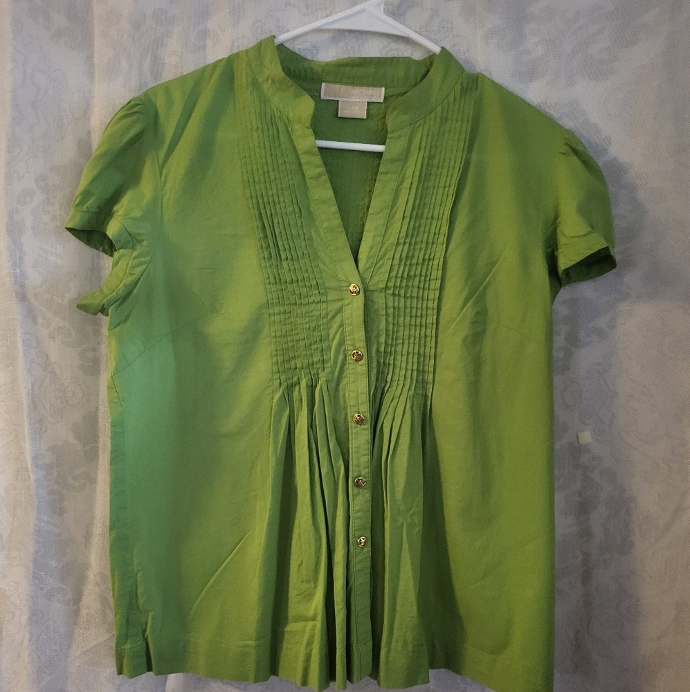 Michael Kors Women's Button Front Blouse Size L
